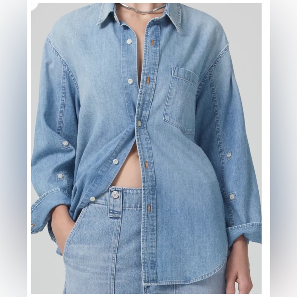 CITIZEN OF HUMANITY Kayla Denim Shirt Size XS